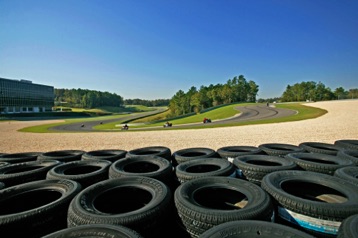 Even the Tire barriers are made with Brand New tires at Barber...