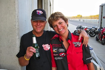 Reg & Gigi Pridmore after a school in Alabama