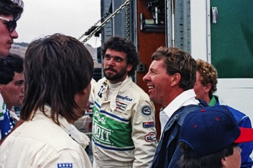 Tom Sneva (R) in the Paddock